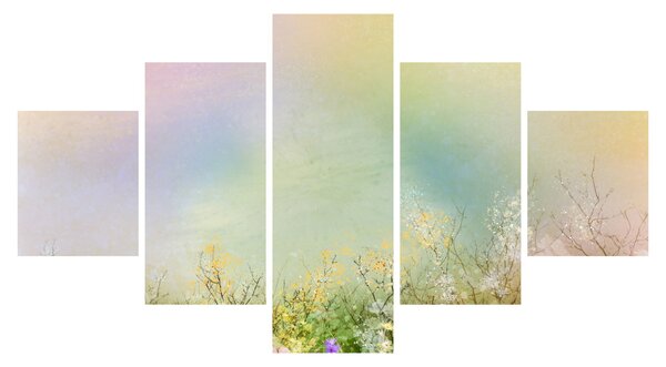 Obraz - Malowana łąka 2 (125x70 cm)