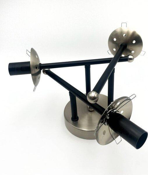 Lampa sufitowa Malena Lamkur, możliwość ściemniania, aluminiowy / szary / cynkowy, salon / jadalnia, szkło