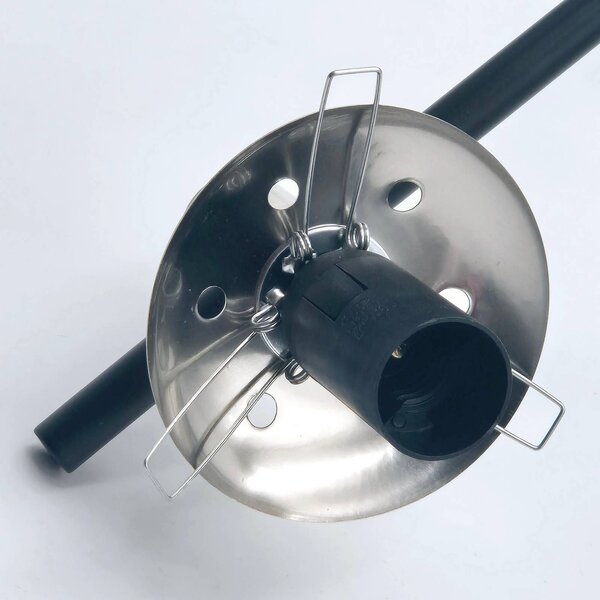 Lampa sufitowa Lilou Lamkur, możliwość ściemniania, aluminiowy / szary / cynkowy, salon / jadalnia, szkło