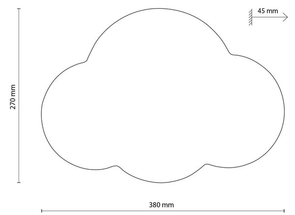 Kinkiet Cloud TK Lighting, możliwość ściemniania, zielony, salon / jadalnia, metal, młodzieżowy