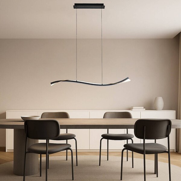 Lampa wisząca Alevia Lucande, możliwość ściemniania, mosiężny / złoty, salon / jadalnia, metal, design