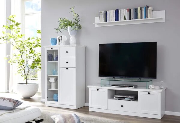 Biała minimalistyczna półka ścienna E5-B46