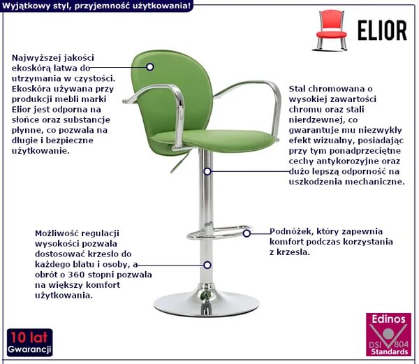 Zielone hokery z podłokietnikami P0-P47