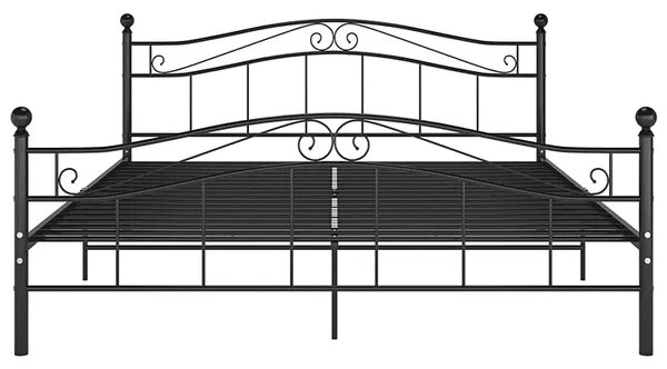 Czarne loftowe łózko z metalu 140x200 cm B3-K30