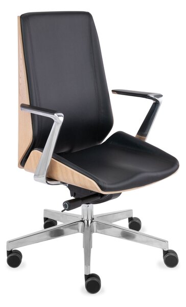 Fotel gabinetowy Moon Wood AL1 - Fornir Dębowy