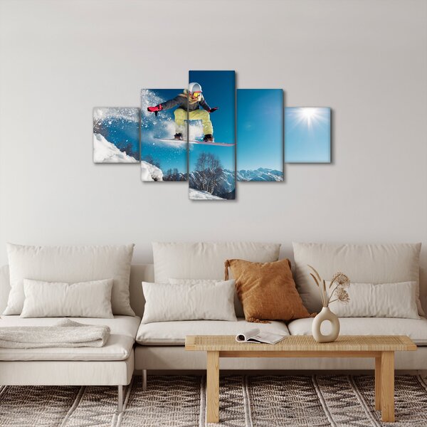 Obraz - Snowboardzista (125x70 cm)