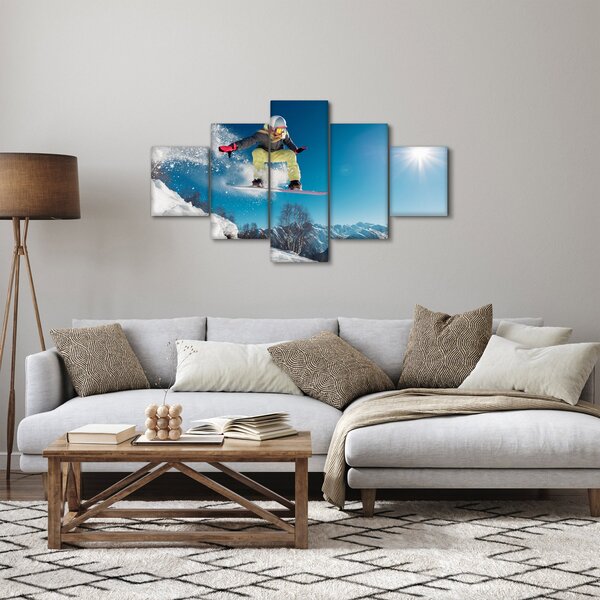 Obraz - Snowboardzista (125x70 cm)