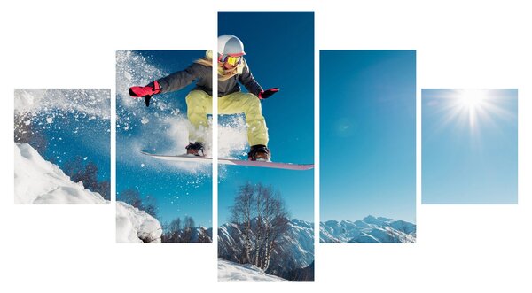 Obraz - Snowboardzista (125x70 cm)