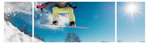 Obraz - Snowboardzista (170x50 cm)