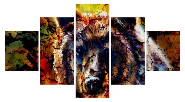 Obraz - Niedźwiedź, malarstwo (125x70 cm)