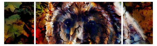 Obraz - Niedźwiedź, malarstwo (170x50 cm)