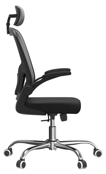 Szary Ergonomiczny Fotel Biurowy Do Komputera Obrotowy E2-N74