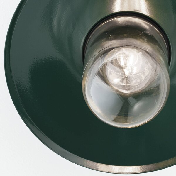 ORION Zewnętrzna lampa sufitowa Edward, zielona, Ø 27,5 cm, aluminium/szkło możliwość ściemniania, zielony, aluminium, antyczny