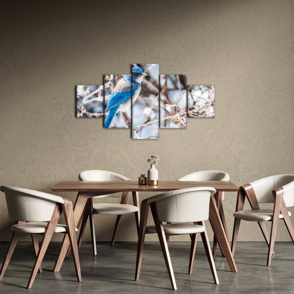 Obraz - Zimowy ptaszek (125x70 cm)