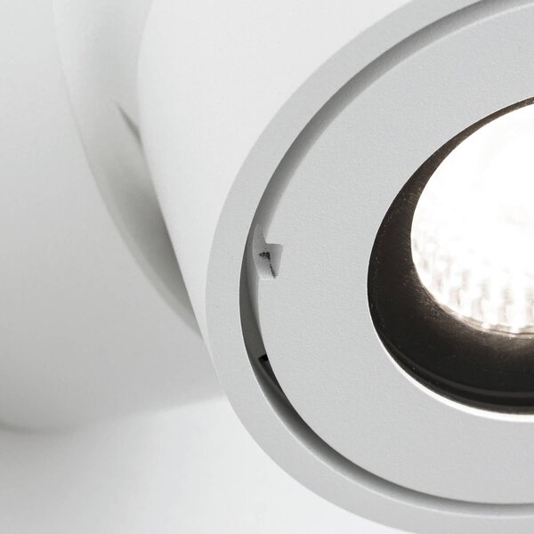ORION Reflektor zewnętrzny LED Harvey, biały, Ø 10 cm, odlew aluminiowy możliwość ściemniania, biały / opal, aluminium, nowoczesny