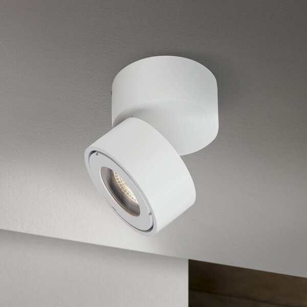 ORION Reflektor zewnętrzny LED Harvey, biały, Ø 10 cm, odlew aluminiowy możliwość ściemniania, biały / opal, aluminium, nowoczesny