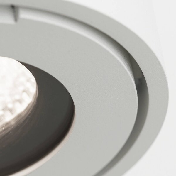 ORION Reflektor zewnętrzny LED Harvey, biały, Ø 10 cm, odlew aluminiowy możliwość ściemniania, biały / opal, aluminium, nowoczesny