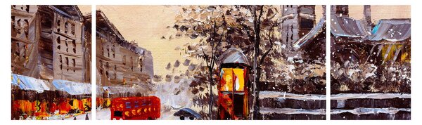 Obraz - Obraz miasta zimą (170x50 cm)