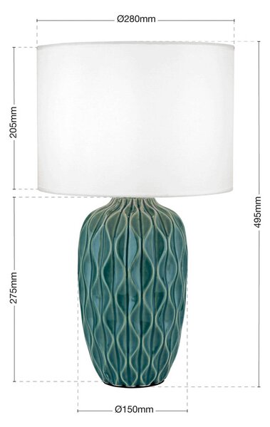 ORION Lampa stołowa Tortuga, biały / opal, salon / jadalnia, ceramika