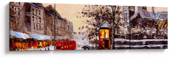Obraz - Obraz miasta zimą (170x50 cm)