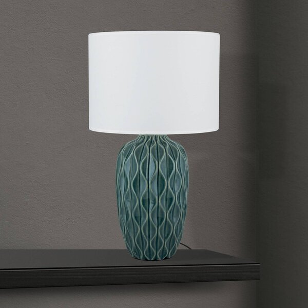 ORION Lampa stołowa Tortuga, biały / opal, salon / jadalnia, ceramika