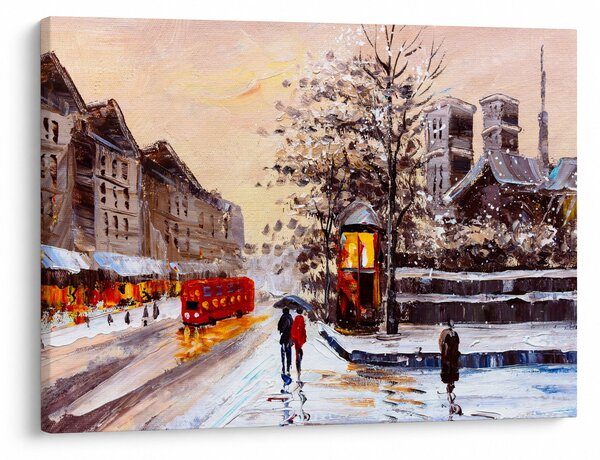 Obraz - Obraz miasta zimą (70x50 cm)
