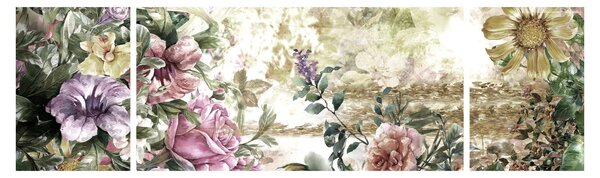 Obraz - Designerskie kwiaty (170x50 cm)