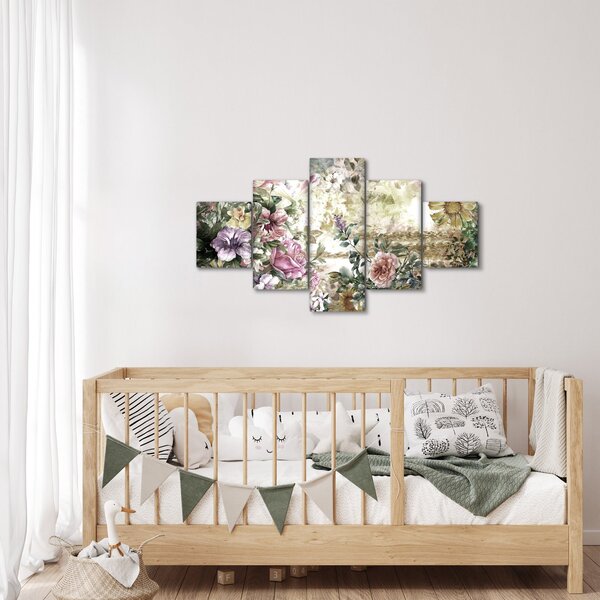 Obraz - Designerskie kwiaty (125x70 cm)