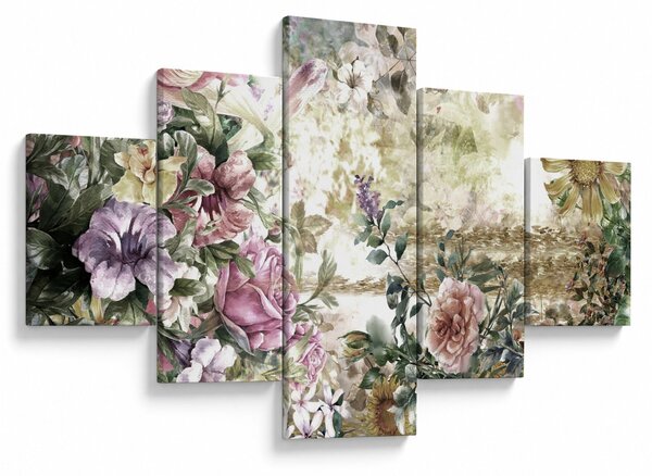 Obraz - Designerskie kwiaty (125x70 cm)