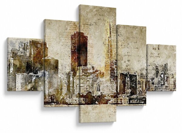 Obraz - Artystycznie ukształtowane miasto (125x70 cm)