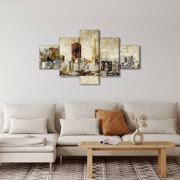 Obraz - Artystycznie ukształtowane miasto (125x70 cm)