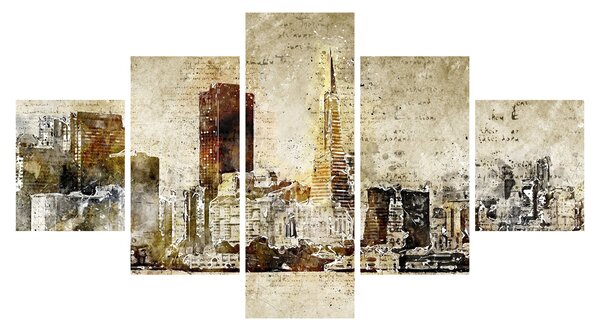 Obraz - Artystycznie ukształtowane miasto (125x70 cm)