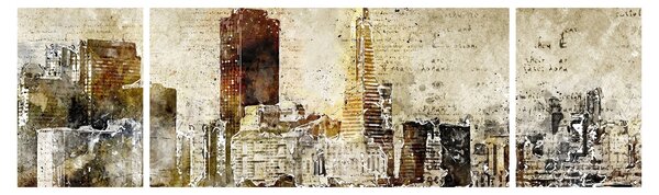 Obraz - Artystycznie ukształtowane miasto (170x50 cm)