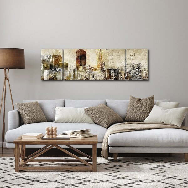 Obraz - Artystycznie ukształtowane miasto (170x50 cm)