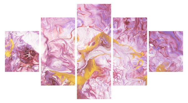 Obraz - Różwa abstrakcja (125x70 cm)
