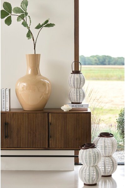 Drewniany/tekstylny lampion (wysokość 48 cm) Arbore – Light & Living
