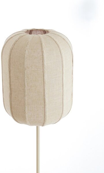Kremowa lampa stojąca z tekstylnym kloszem (wysokość 165 cm) Solune – Light & Living