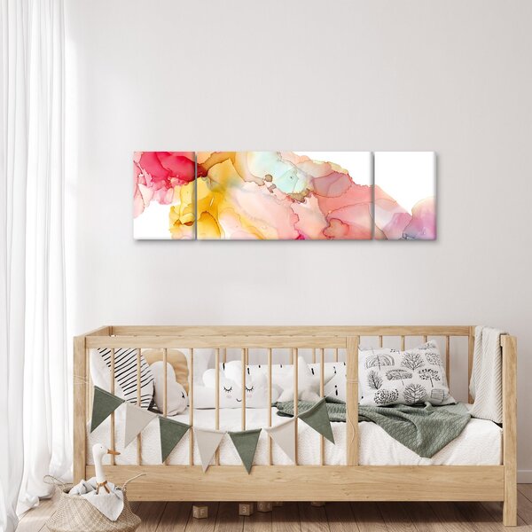 Obraz - Atramentowa abstrakcja (170x50 cm)