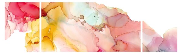 Obraz - Atramentowa abstrakcja (170x50 cm)