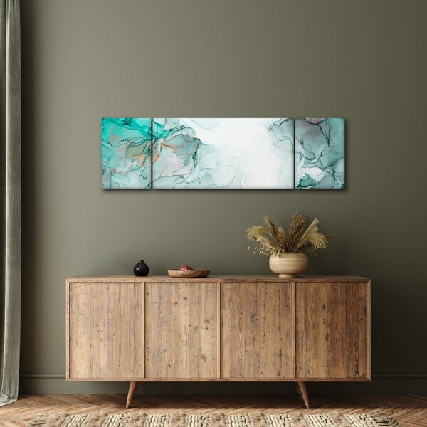 Obraz - Atramentowa abstraakcja 2 (170x50 cm)
