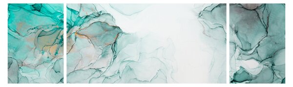 Obraz - Atramentowa abstraakcja 2 (170x50 cm)