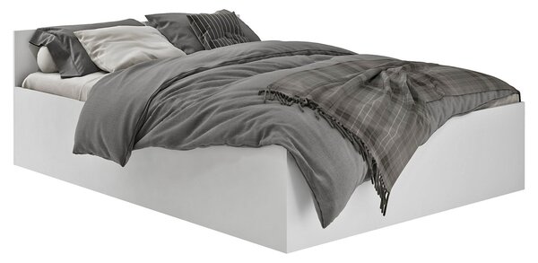 Białe nowoczesne łóżko z pojemnikiem i materacem 140x200 - Tamlin 3X