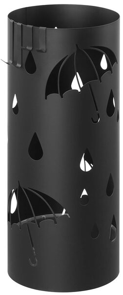 Czarny metalowy ażurowy parasolnik - Solento