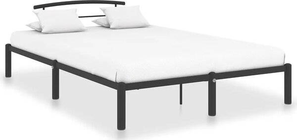 Czarne metalowe łóżko w stylu loftowym 140x200 cm B4-D25