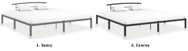 Czarne metalowe łóżko małżeńskie 200x200 cm G0-A72