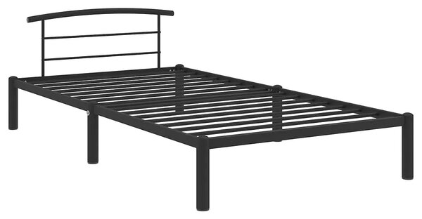 Czarne metalowe łóżko pojedyncze 90 x 200 cm - Veko