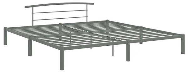 Szare metalowe łóżko dla dwóch osób 180 x 200 cm - Veko