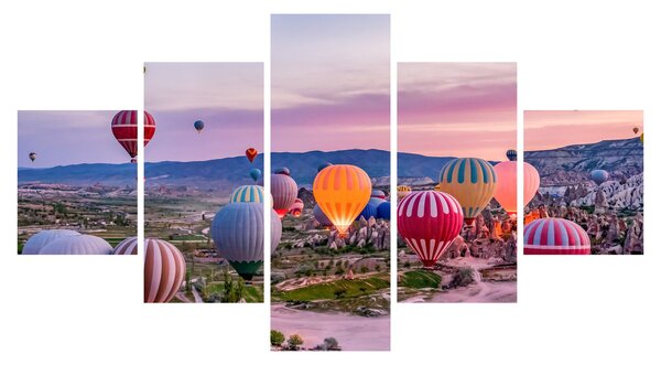 Obraz - Balony na ogrzane powietrze (125x70 cm)