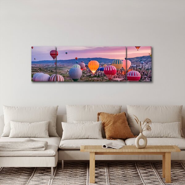 Obraz - Balony na ogrzane powietrze (170x50 cm)