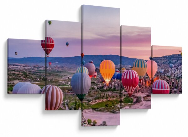 Obraz - Balony na ogrzane powietrze (125x70 cm)